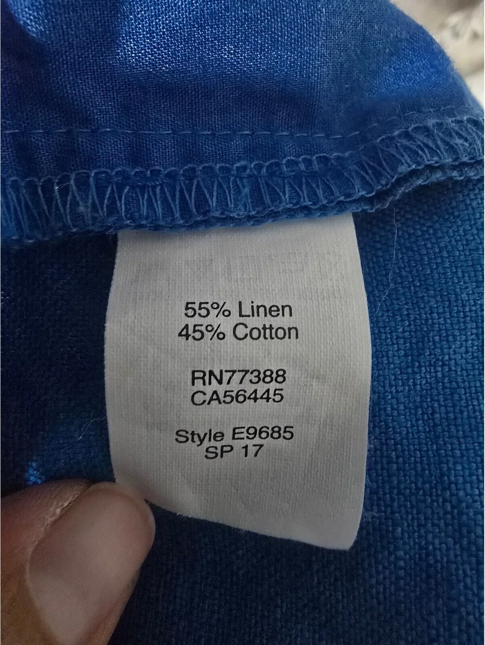 J.Crew Women's Blue Linen Cotton Scalloped Hem Shorts Size 14